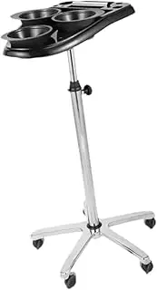 Rolling Salon Tray on Wheels Salon Trolley Cart Hair Dyeing Rack, Hair Tools Organizer
