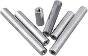 10pcs M2×40mm×3.5mm Primary Color Aluminum Alloy Internal Thread Round Connection Column, Cylindrical Long nut, Aluminum Alloy Pull Rod, top Connecting Rod, spacing Column