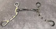 5'' NEW SILVER MOUNTED SHOW BIT SNAFFLE MOUTH 7 3/4'' CHEEK WESTERN BIT