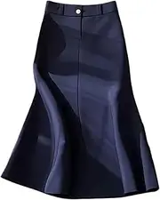 [STKARCV] Women Autumn Winter Simplicity Office Lady Solid Color Skirt Women Clothes Trend Slim High Waist