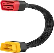 OBD2 Extension Cable Full 16Pin Male to Female OBDII Extend Cable for Car OBD Diagnostic Extender Cord Connector Reinforced Nylon Material (36CM/1.2FT)