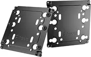 Fractal Design Universal Multibracket Mounting Adapter Kit - Mounts one 3.5"/2.5" HDD/SSD Drive or Water-Cooling Pump/Reservoir to a Standard 120 mm PC Case Fan Vent - Black (2 Pack)