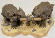 Young's Collectables, Elephant Figurine, TUG OF WAR, New (30932)