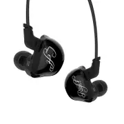 ZSR HiFi Six Drivers 2BA+DD Earphone Dual Balanced Armature Dynamic Hybrid Bass Headphone With Mic BLACK COLOR