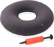 (46cm , Gray) - Dr. Frederick's Original Donut Cushion - 46cm Inflatable Ring Cushion - Hemorrhoid Treatment, Bed Sores, Coccyx & Tailbone Pain, Pilonidal Cyst, Perineal Pain, Child Birth, Prostatitis - Grey