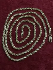 24 Inches 10kt Yellow Gold Rope Chain Not Scrap 2mm Super Sale