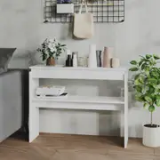 Console Table White 102x30x80 cm Engineered Wood vidaXL