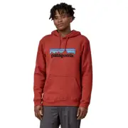 Patagonia Men's P-6 Logo Uprisal Classic Graphic Hoody in Burl Red Size L NWT