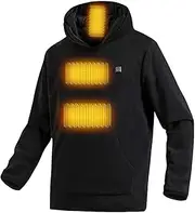 [Generic] Heated Jacket for Men Electric Heating Warm Coat Lightweight Soft Shell Fleece for Hiking Ski