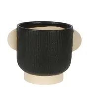 Belle Cartez Ceramic Pot Planter Large 31.5cm Flower/Plant Container Decor Black