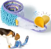Nocciola No Stuffing Eel Crinkle Dog Squeaky Toys - Durable Dog Toys for Tug of War, Snuffle Dog Toys | Tough Dog Toys for Small Medium Large Dogs & Aggressive Chewers, Blue Dog Toys to Keep Them Busy