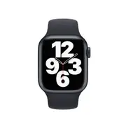 Apple Watch Series 7 (Cellular) 45mm Midnight AL Case Black Band - Good Grade