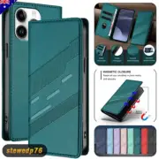 For iPhone 16E 15 Pro Max 14 Plus 13 Pro Luxury Wallet Case Leather Flip Cover
