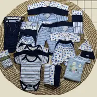 在飛比找蝦皮購物優惠-包裝內容 46 件新新生嬰兒衣服套裝 0-3 個月海軍藍系列