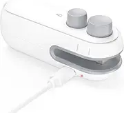 [NOVFIT] Mini Bag Sealer 2 in 1 Sealing & Cutting, Portable Handheld Rechargeable Vacuum Food Sealer Bag Sealing Machine for Snacks Chips Fresh Storage White