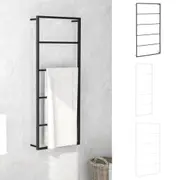 Towel Rack Steel Hanger Shelf Holder Black/White 45x10x115/60x10x116 cm vidaXL