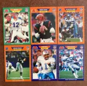 Football Stars 6 Card Lot Jim Kelly, Herschel Walker, Warren Moon, Bosworth