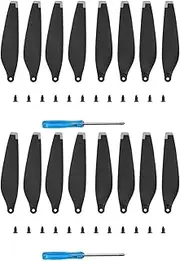Mini 3 Propellers 6030F Low Noise Drone LightWeight Wing Fans Spare Part Quick Release for D-JI Mini 3 Repair Accessories(Black Silver 16pcs)