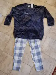 ANKO SLEEP PJS. SUPERSOFT PLUSH FLEECE BRUNCH TOP & LEGGINGS . SIZE 24. NWT