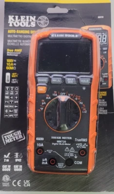 Klein Tools 1000-Volt Digital Multi-Meter, TRMS Auto-Ranging, Temp Model #MM720