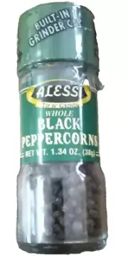 (2) Alessi - Whole Black Peppercorns 1.34 Oz