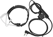 [WUTONGMU] U94 PTT+7.1mm Tactical Telescopic Throat Controlled Walkie Talkie Headset Fit for Baofeng UV5R 888S BF-1702 UV-K5 UV-K6(White)