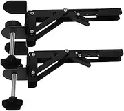 Zerodeko 2Pcs Adjustable Desk Extender Clamp Shelf Foldable Ergonomic Keyboard Stand No Drill Installation Compatible with Various Desk Thicknesses for Office and Home Use