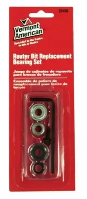 Vermont American 1/4in. D X Multi X 2in. L Router Bit Bearing Set 3pc