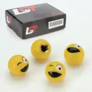 4x Valve Caps Tyre Valve Cover Ball Smiley Mini-Figure for Toyota