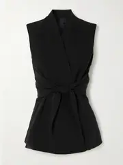 [Rick Owens] Rick Owens - Strutter Wool Wrap Top - Black - IT44 IT 44 Black