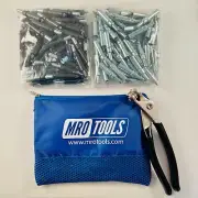 50 3/32 & 50 5/32 Zephyr Kwik-Lok Cleco Fasteners + Pliers w Bag (KZ4S100-6)