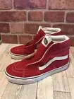 Vans off the Wall Mens 7 Sneaker Sk8t Hi Racing Red White Suede Shoes NIB WT