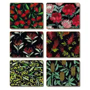 Country Kitchen Modern Native Cinnamon Cork Backed Drink Coasters Set 6