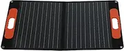 60W Polycrystalline Solar Panel Charging Panel with Handle Solar Charger IP65 for Home Car Boat Indoor Use Black One Size