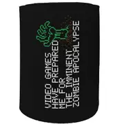 Alcohol Stubby Holder - Video Games Zombie Apocalypse - Funny Novelty Birthday Gift Joke Beer