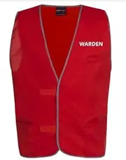 [HolyShirt HI-VIZ] Warden Red Safety Day Vest