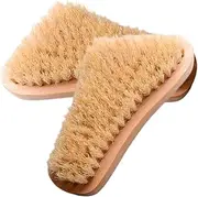 TOKIDNY 2pcs Bristle Shoe Polishing Brush Durable Shoe Soft Bristle Hair Compact Design for for Leather Boot Care