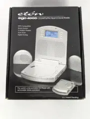 NEW Eton Ego 4000 Portable CD MP3 FM Alarm Clock Radio W/ Removable Speakers