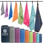 HOEAAS 2 Pack Microfiber Travel Towel Quick Dry Towel Gym Towels Beach Towel ...