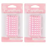 24 Creative Converting Cake Candle, 2.25", Classic Pink Polka Dot (2x 12)