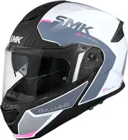 SMK Gullwing Kresto, flip up helmet women , color: Black/White/Grey/Pink , size: XS