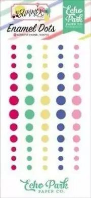 ECHO PARK "BEST SUMMER EVER" ENAMEL DOTS(60 PCS) SCRAPJACK'S PLACE