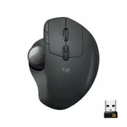 Wireless Trackball Mouse Adjustable Ergonomic Control Move Text/Images/Files Between 2 Windows Graphite - Black