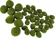 Gogogmee Moss Decor Moss Stone Decor Set for Garden Lightweight Simulation Moss Pebbles