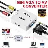 在飛比找蝦皮購物優惠-Vga 轉 RCA S-Video 轉換器盒 PC 到電視轉