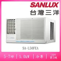 在飛比找momo購物網優惠-【SANLUX 台灣三洋】福利品5-7坪定頻窗型左吹冷專冷氣