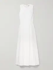 [STAUD] STAUD - Martine Linen-blend Maxi Dress - White - US6 US 6 White