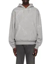 Pull rope hooded sweater XL,M Gray