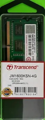 Transcend 4 GB DDR3 1600 MHz DDR3 Memory (JM1600KSN4G)