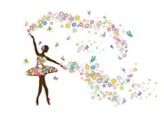 Flower Ballerina Wall Decal